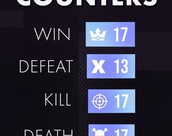 Challenger Reactive Overlays | Automated Win, Loss, Kill and Death Counters | Victory and  Defeat Reactions