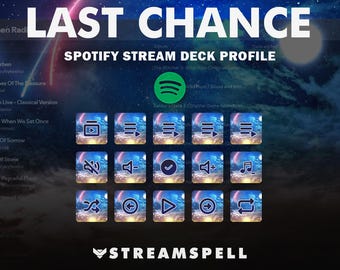 Anime Spotify Profile for Stream Deck MK2, Mini, XL, +, +XL and Galleon 100 SD