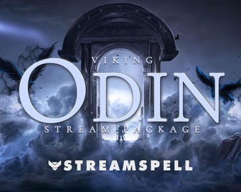 Viking Odin Stream Package: Animated Twitch Overlay, Alerts, and Panels