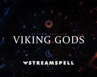 Viking Gods Stream Overlay and Custom Widgets, Runes Twitch Pack, Webcam Overlay, Alerts, Panels for Twitch, YouTube, Facebook, Kick