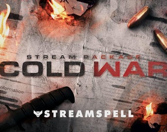 Animated Cold War Twitch Overlay: FPS Stream Package