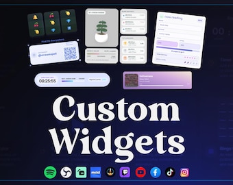 Custom Widget for OBS Studio, StreamElements - Works with Twitch, YouTube, Kick