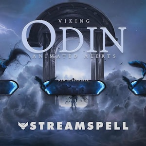 Viking: Odin Stream Alerts | Animated Twitch Alerts with Sound | OBS, Streamlabs, StreamElements | Norse Mythology Theme