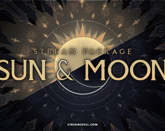 Animated Sun and Moon Twitch Overlay Package