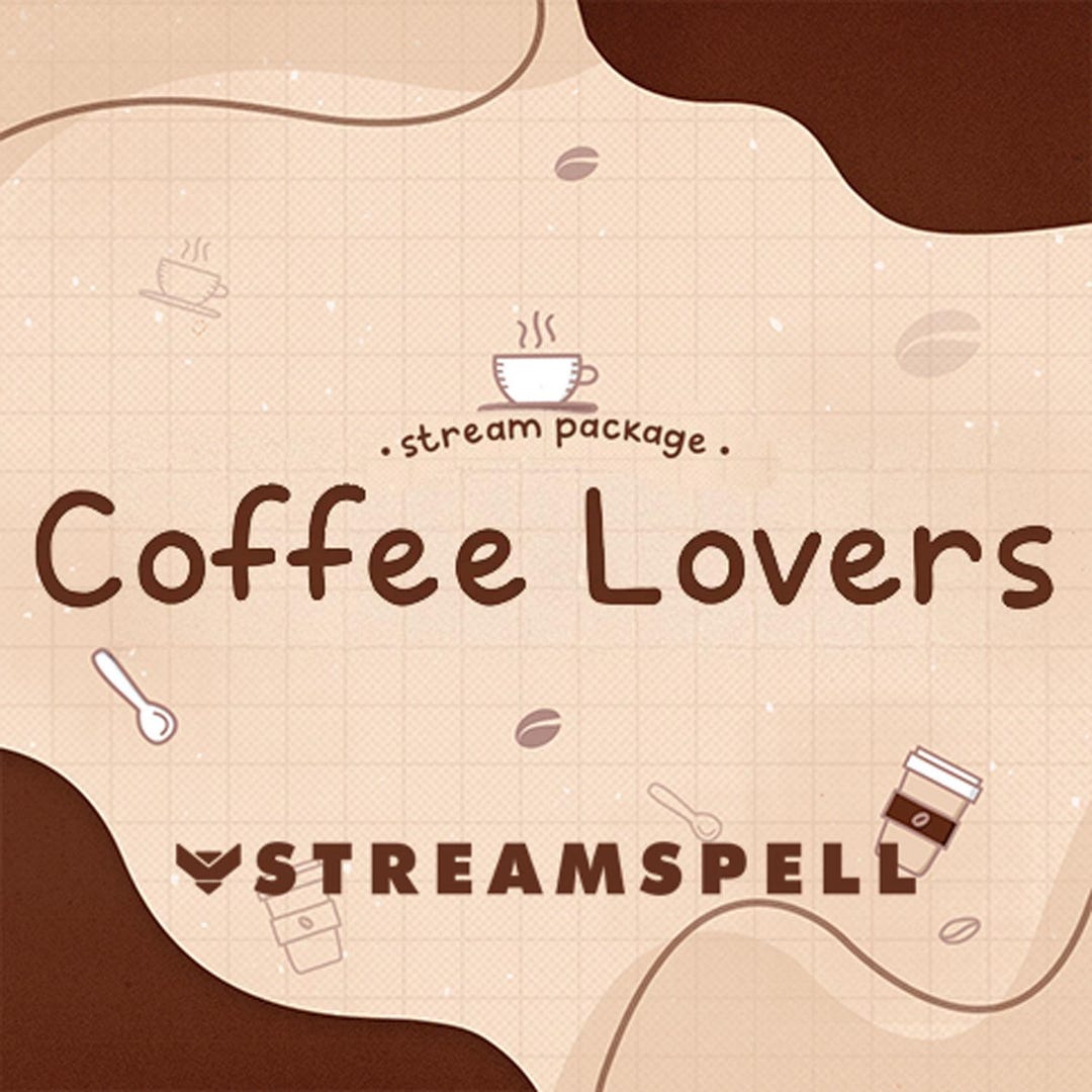 Coffee Animated Stream Package: Twitch, Youtube, Facebook (digital ...