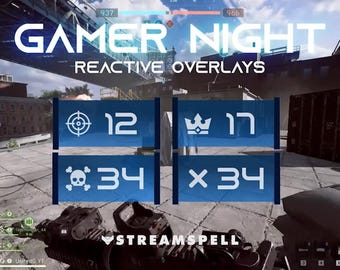 Neon Gamer Stream Overlays | Reactive Kill/Death Counters (Streamlabs)