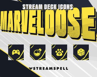 MARVELOOSE! Stream Deck Icons | 400+ Animated Keys | Marvel Rivals Comic Book Style