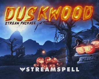 Duskwood Animated Stream Package | Halloween Twitch Overlays, Alerts, Transition, Panels & Screens | OBS Studio, Streamlabs