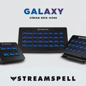 400 Stream Deck Icons | Galaxy Cosmic Icon Pack For Elgato Stream Deck | Blue | Purple | Streamer | Streaming | Discord | Twitch | YouTube