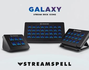 Ícones do Galaxy Stream Deck: Pacote de Ícones Cósmicos Animados (Download Digital)