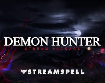 Pacote de Transmissão Caçador de Demônios | Sobreposição Animada, Alertas, Painéis