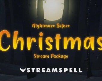 Nightmare Before Christmas Animated Stream Package: Twitch Overlays (PSD)