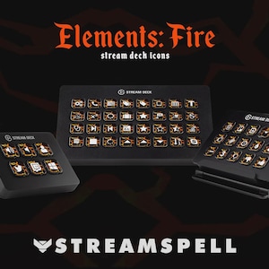 Animated Fire Stream Deck Icons: 400 Element Pack (Digital Download)
