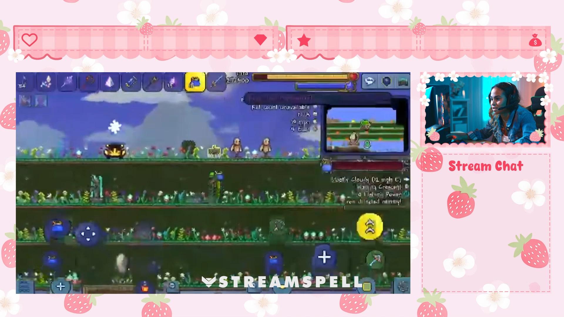 Pink Strawberry Twitch Stream Package, Cozy Theme - Etsy