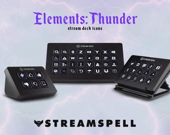 400 Animated Thunder Stream Deck Icons: Lightning Elements Pack (PDF Download)