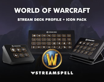WoW Stream Deck Profile - Addon Included - Made for Retail Only - Stream Deck MK2, XL, Neo, Mini, Galleon 100 SD, +XL, Stream Deck+