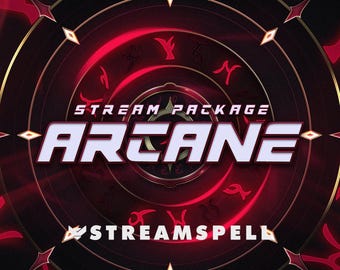 Arcane Red & Gold Stream Package | Animated Twitch Overlays