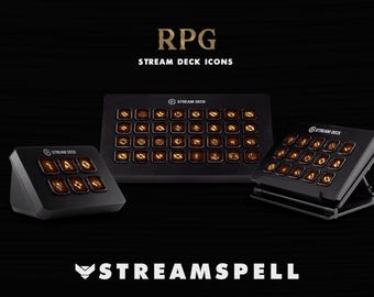 400 Animated RPG Stream Deck Icons: Gold Medieval Theme