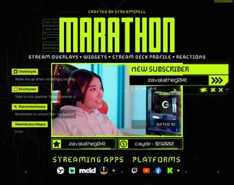 MARATHON Stream Package, Overlays, Widgets, Stream Deck Profile & Icons