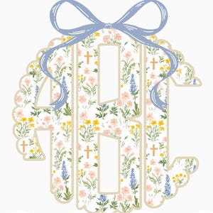 Religious Monogram/Cross Monogram/Sublimation/Cricut/Digital Download