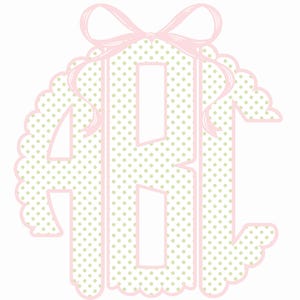 Polka Dot Monogram PNG/ Initial Alphabet PNG for Cricut/ Sublimation Design/ Digital Download/DTF