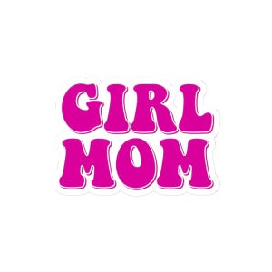 Vet meisje moeder kiss-cut stickers leuke laptop sticker, leuk cadeau voor moeders, familie stickers, tijdschriften, plakboeken, planners, sticker waterfles