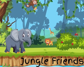Jungledieren kleurboek | Leuke activiteitenpagina's voor Safari (digitale download)