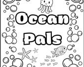 Ocean Animals Coloring Pages for Kids – Under the Sea Activity (Digital Download)