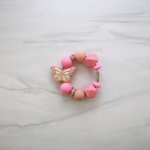 Pink Butterfly Stanley Cup Tumbler Charms - Tumbler Charm for Stanleys, Brumates, Hydroflasks - Cute Drink Accessories for Little Girls