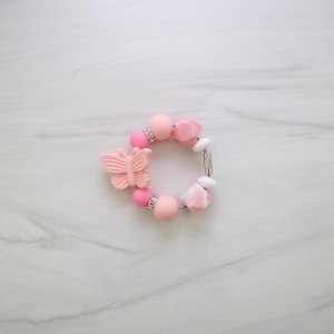 Pink Butterfly Stanley Cup Tumbler Charms - Tumbler Charm for Stanleys, Brumates, Hydroflasks - Cute Drink Accessories for Little Girls