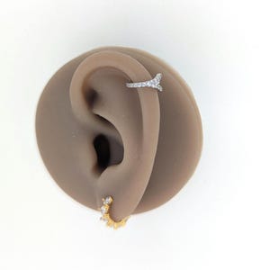 Piercing para oreja y nariz, helix,  anillo para oreja, anillo nariz, acero quirúrgico, joyería brillante oreja, cartílago, aros, lóbulo