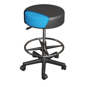 Luxton Ergonomic Rolling Stool - Double Padding, Memory Foam, Adjustable, Swivel