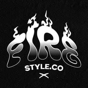 Impression typographie FIRE - Art mural avec lettrage de flammes groovy - Téléchargement numérique rétro monochrome - Poster imprimable esthétique tendance