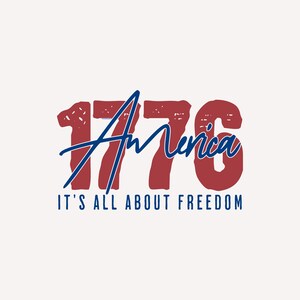 1776 Amerika vrijheid afdrukbaar, patriottische digitale muurkunst voor 4 juli, decor van de onafhankelijkheidsdag, poster oprichtingsjaar, rood wit blauw cadeau