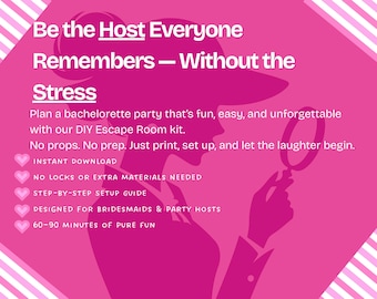 Bridal Shower Escape Room Game: The Case of the Missing Ring (PDF Download) Bachelorette Game
