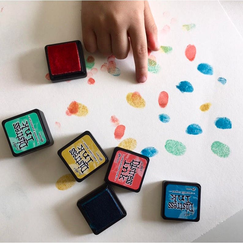 Ink Pads for Fingerprint Guestbook Mini Size Colorful Inks Etsy