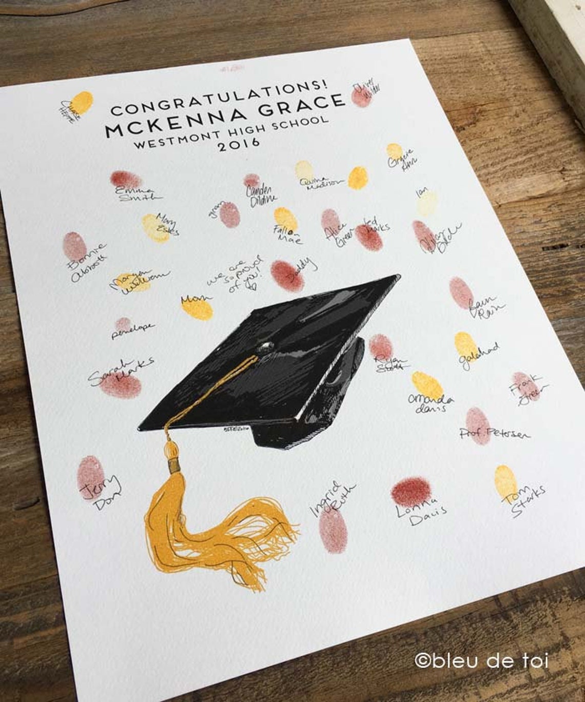 Graduation Guest Book Ideas Custom Congratulations Etsy