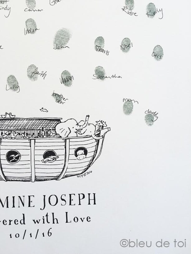 Thumbprint Guest Book Baby Shower Guest Book Alternative Etsy