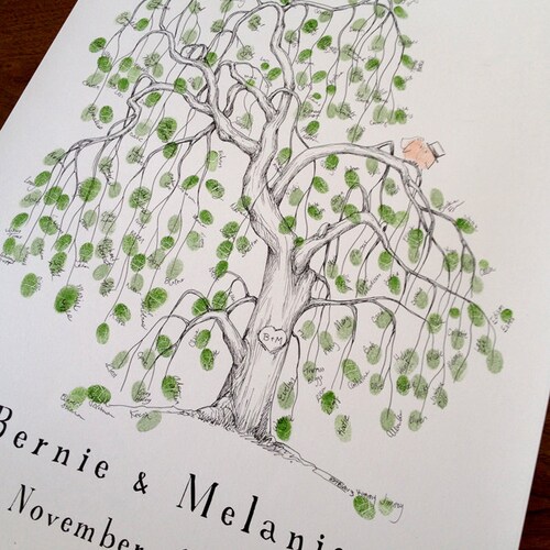 Wedding Guest Book Ideas Watercolor Sequoia Tree Guestbook Etsy