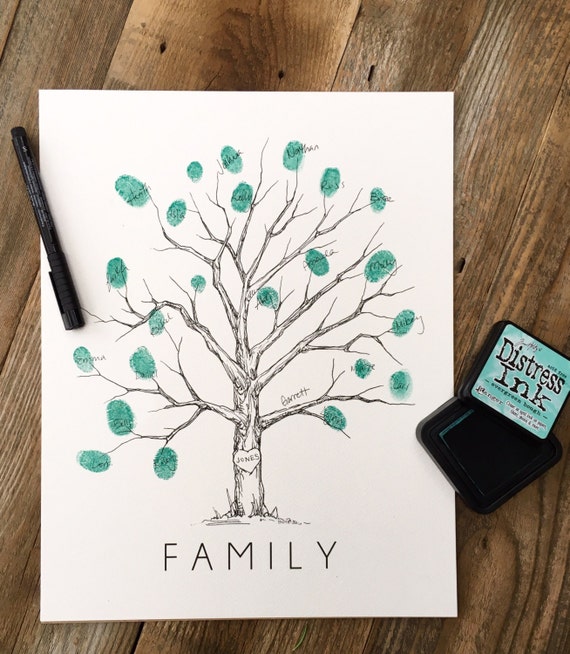 Art Kit: Family Fingerprint tree (studio pick up) - Akron ArtWorks