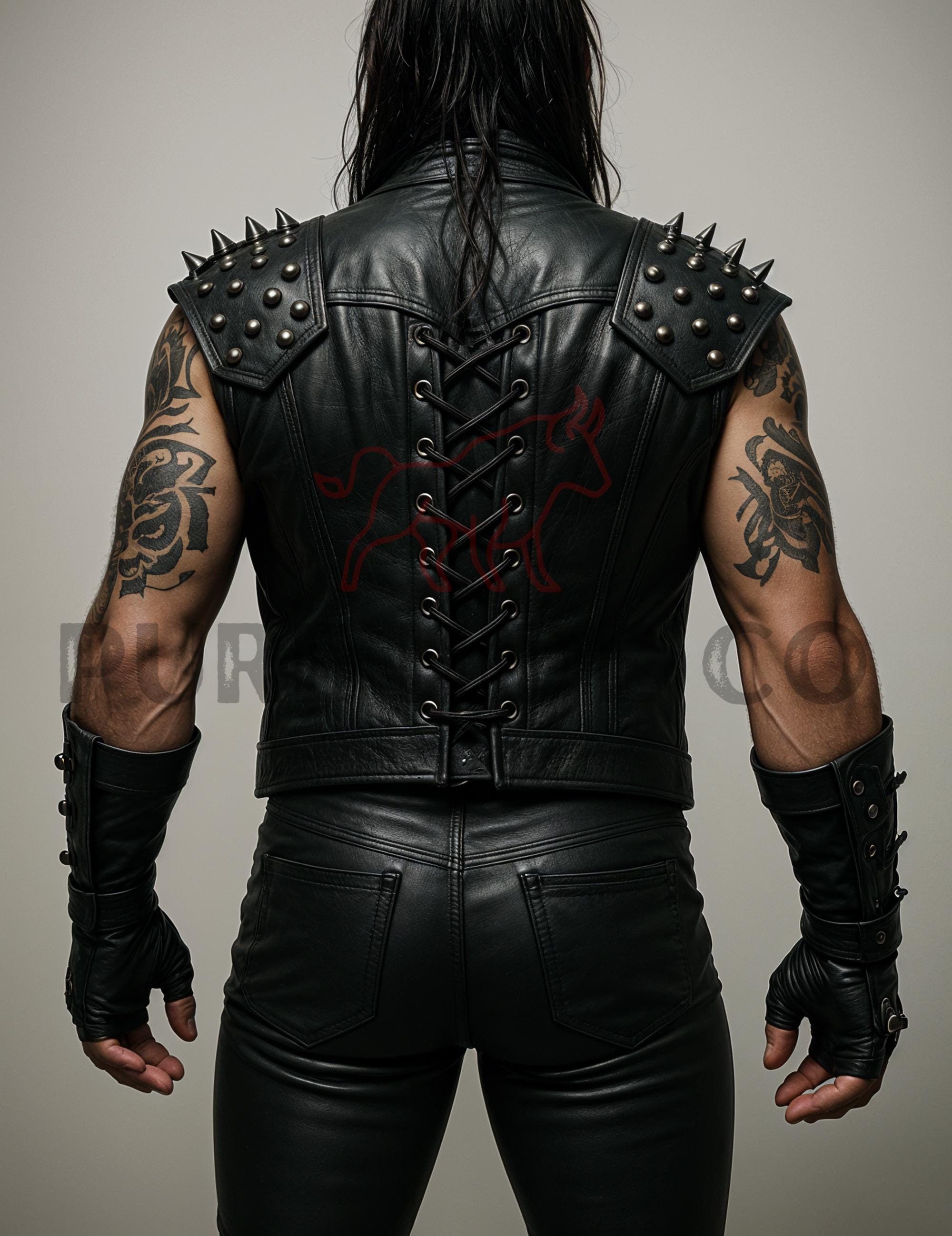 トップス MASU SHREDDER LEATHER VEST(BLACK) MASU(エムエーエスユー)のSHREDDER LEATHER VEST BLACKの通販