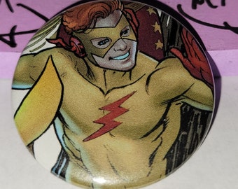 Comic Book 1.5 Button// Kid Flash (Wally West)