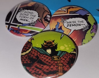 3 Comic Book 1.5" Buttons