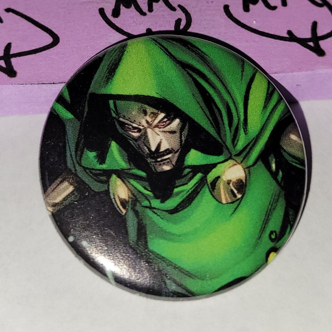 Comic Book 1.5 Button// Doctor Doom - Etsy
