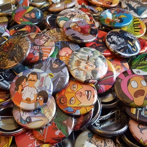3 Random 1.5&quot; Comic Book Buttons
