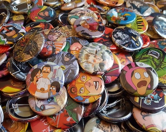 3 Random 1.5" Comic Book Buttons