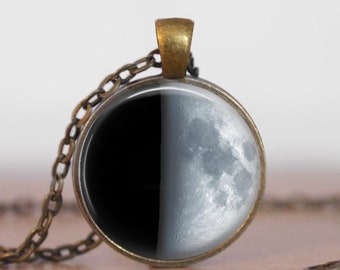 Waxing Quarter Moon Pendant Moon Necklace