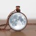 Full Moon Necklace, Full Moon Pendant, Full Moonjewelry, Full Moon ...