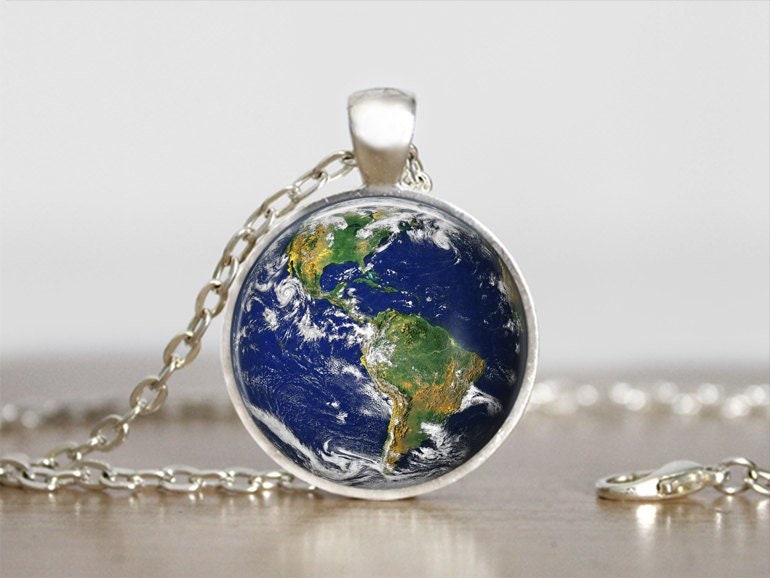 Earth pendant best sale necklace