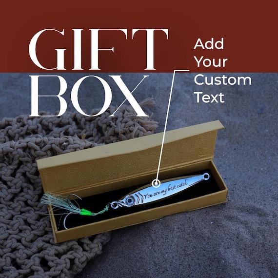 engravable fishing lure gift Custom Set - Merry Fishmas Holiday Tin Fishing lovers should try on the fishing and Catch the Trophy Fish Personalized Engraved Fishing Lure Gift